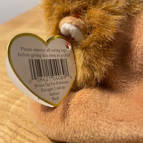 Ty Beanie Babies Roary Lion Tan 1996 – New Tag Protector VINTAGE - Picture 2 of 10